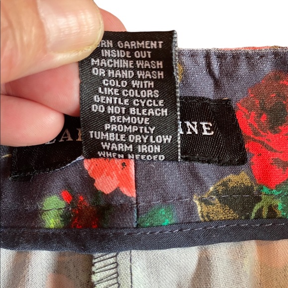 Larry Levine Vintage Rose Floral Pants - Picture 6 of 13